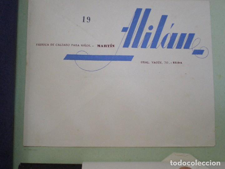 Old Documents: ELDA (ALICANTE). SOBRE COMERCIAL MARTIN MILAN. FABRICA DE CALZADO PARA NI&Ntilde;OS. SIN UTILIZAR
