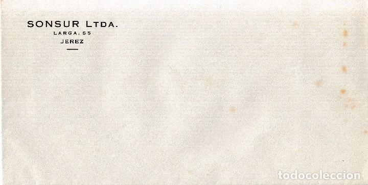 Documentos antiguos: JEREZ (CADIZ). SOBRE COMERCIAL SONSUR LTDA. SIN UTILIZAR - Foto 1