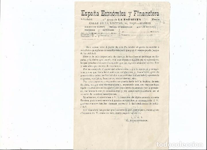 Documentos antiguos: ESPA&Ntilde;A ECON&Oacute;MICA Y FINANCIERA 2&ordf; &Eacute;POCA DE LA ESTAFETA - PROSPECTO