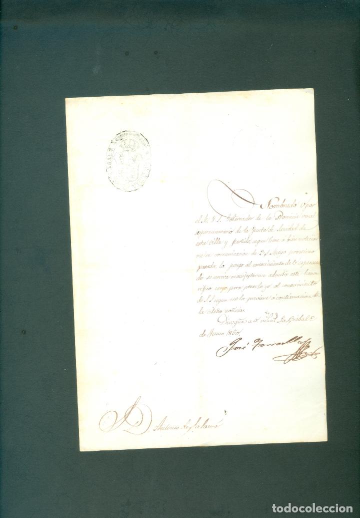 Documentos antiguos: LOTE DE DOCUMENTOS SXIX AJUNTAMENT LA BISBAL DE GIRONA - Foto 9