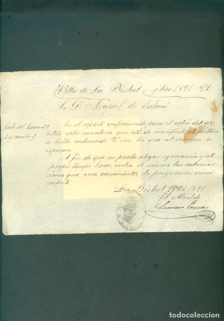 Documentos antiguos: LOTE DE DOCUMENTOS SXIX AJUNTAMENT LA BISBAL DE GIRONA - Foto 13