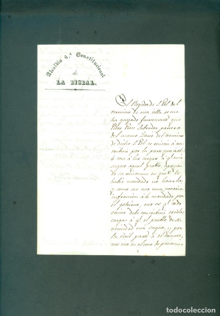 Documentos antiguos: LOTE DE DOCUMENTOS SXIX AJUNTAMENT LA BISBAL DE GIRONA - Foto 16
