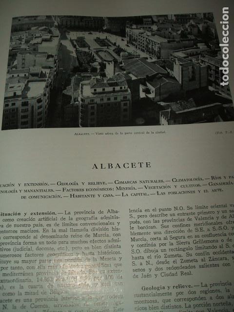 Alte Dokumente: ALBACETE SEPARATA SOBRE LA PROVINCIA A&Ntilde;OS 30 MUY ILUSTRADA LA RODA CHINCHILLA ALMANSA ALCARAZ