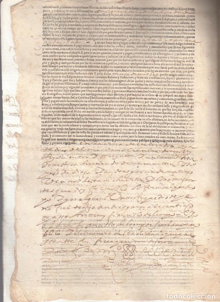 Documentos antiguos: PODER NOTARIAL MAYORAZGO DE NABEDA. BELORADO. BURGOS. A&Ntilde;O 1635 - Foto 3