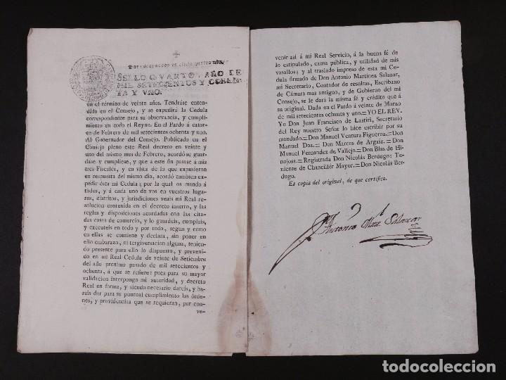 Documentos antiguos: REAL CEDULA 1781 - Foto 3