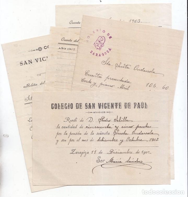 Documents Anciens: DOCUMENTACI&Oacute;N DE ALUMNA. COLEGIO DE SAN VICENTE DE PAUL. ZARAGOZA. ARAG&Oacute;N. VER FOTOS 1901-1904