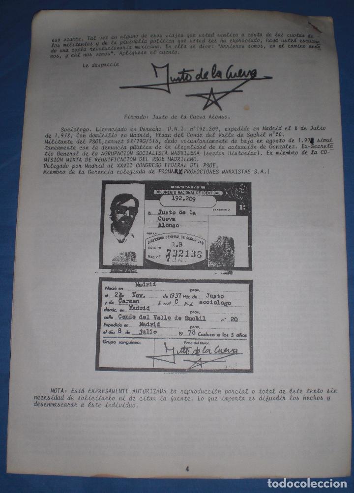 Documentos antiguos: Documento politico contra Felipe Gonzalez - Foto 3