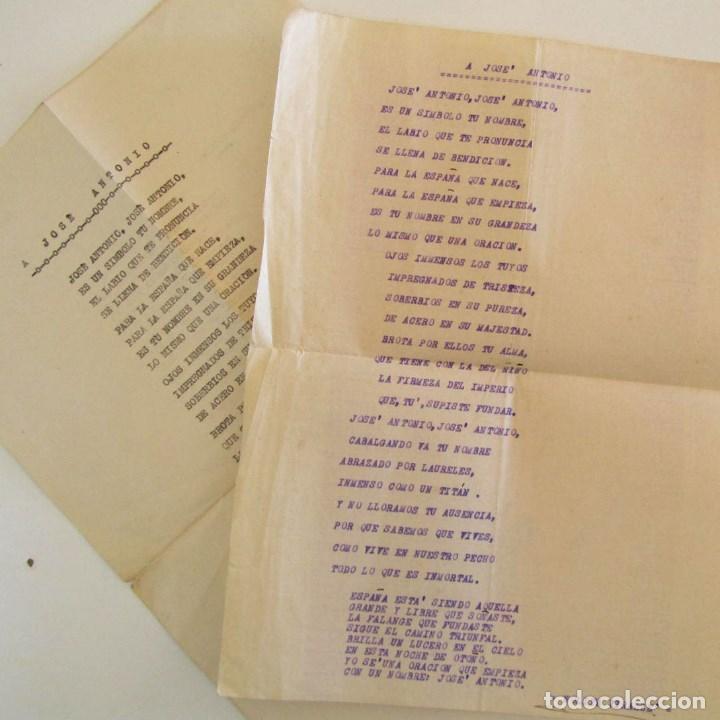 Documents Anciens: Poema mecanografiado dedicado a Jose Antonio de Nola Virall&eacute;