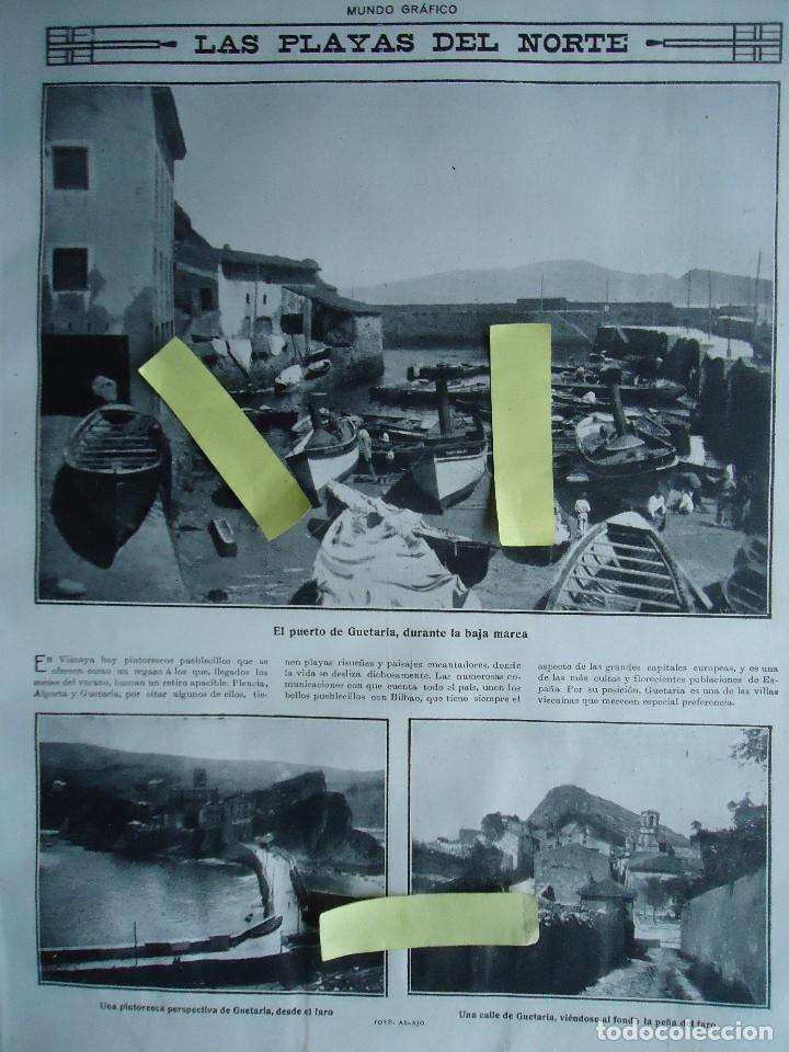 Documentos antiguos: playa puerto pesquero guetaria getaria guipuzcoa gipuzkoa urola euskadi barcos vapor pesca mar
