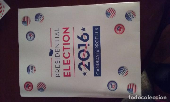 Documentos antiguos: Carpeta con informaci&oacute;n candidatos y procedimiento electoral elecciones USA presidenciales 2016