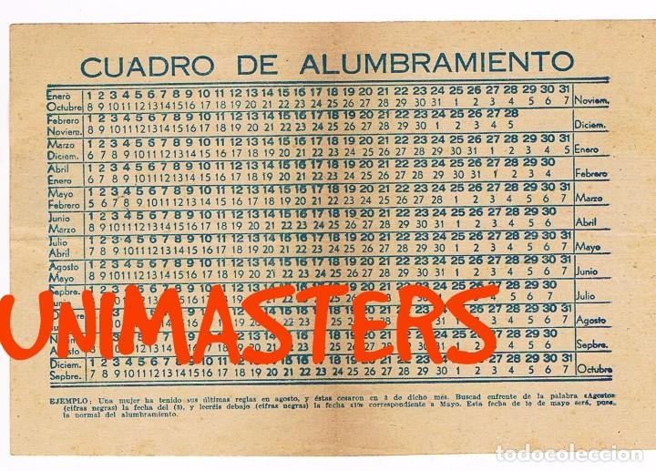 Documentos antiguos: CUADRO DE ALUMBRAMIENTO - EUPARTOL - FOLLETO ANTIGUO - Foto 1