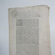 Documentos antiguos: DOCUMENTO IMPRESO S. XVIII 1745 MIGUEL FERNANDEZ MUNILLA, SECRETARIO DEL REY, CERTIFICO.....2 FOLIOS. Lote 75301679