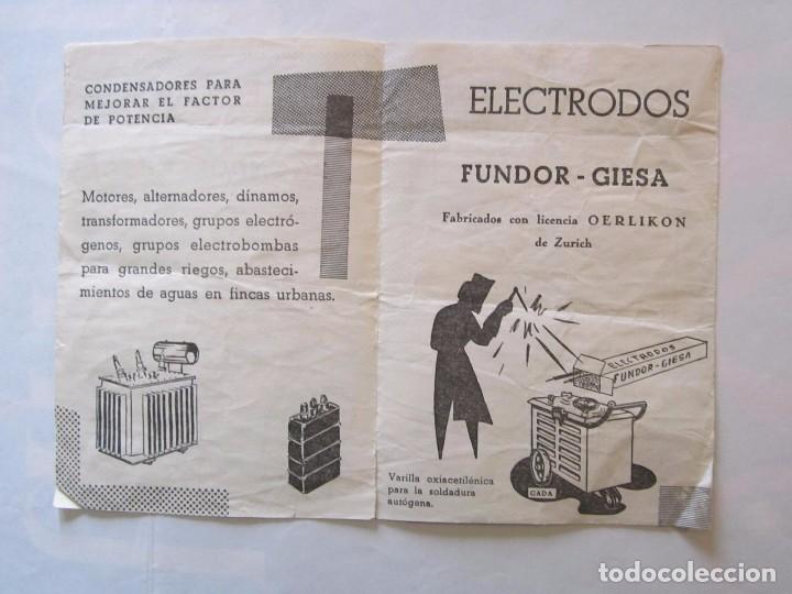 Documentos antiguos: PUBLICIDAD DE INDUSTRIAS ELECTRICAS ZARAGOZA - Foto 2