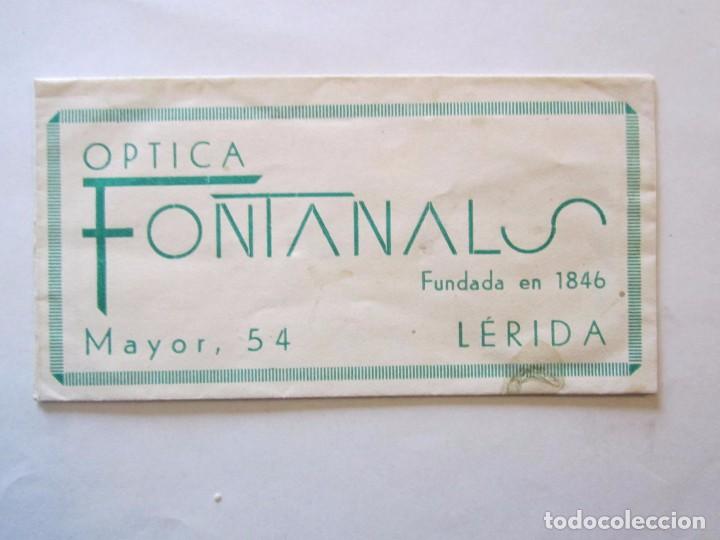 Documentos antiguos: ANTIGUO SOBRE DE OPTICA 1947 - Foto 1