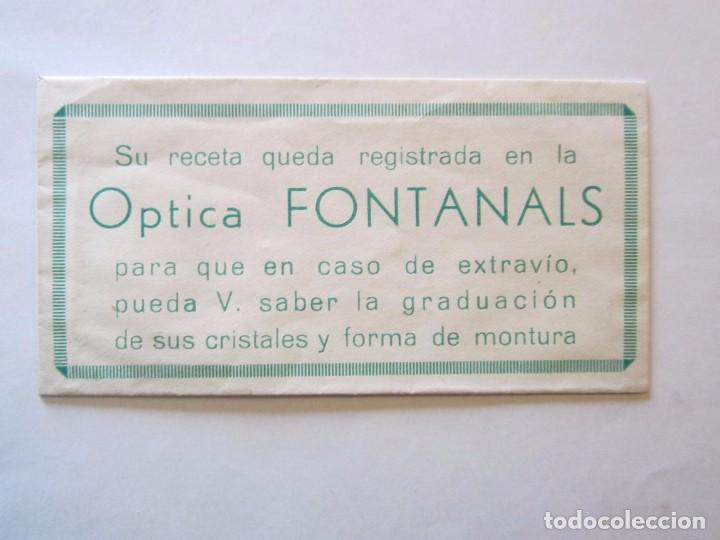 Documentos antiguos: ANTIGUO SOBRE DE OPTICA 1947 - Foto 2