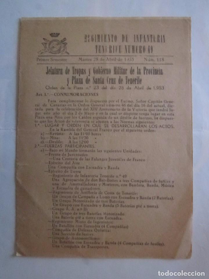 Documentos antiguos: PROGRAMA DE CELABRACION DEL XIV ANIVERSARIO DE LA VICTORIA DEL EJERCITO NACIONAL - Foto 1