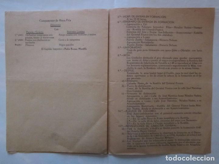 Documentos antiguos: PROGRAMA DE CELABRACION DEL XIV ANIVERSARIO DE LA VICTORIA DEL EJERCITO NACIONAL - Foto 3