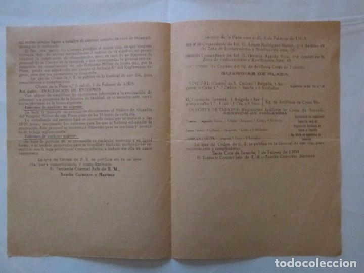 Documentos antiguos: DOCUMENTO DE ORDEN GENERAL CAPITANIA GENERAL DE CANARIAS 1955 - Foto 2