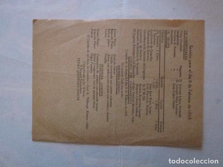 Documentos antiguos: DOCUMENTO DE ORDEN GENERAL CAPITANIA GENERAL DE CANARIAS 1955 - Foto 3