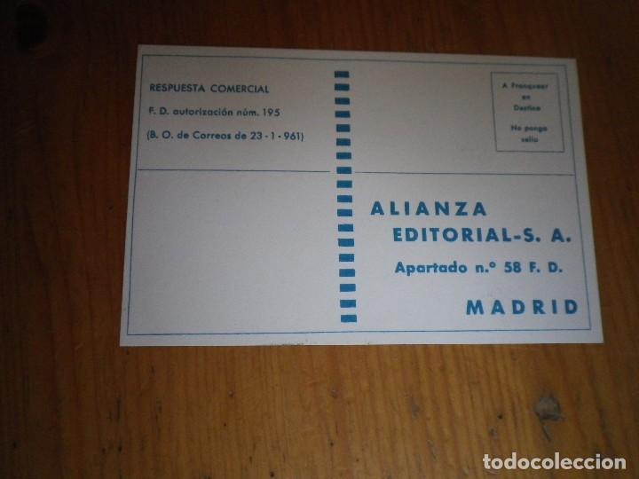 Documentos antiguos: RESPUESTA COMERCIAL ALIANZA EDITORIAL