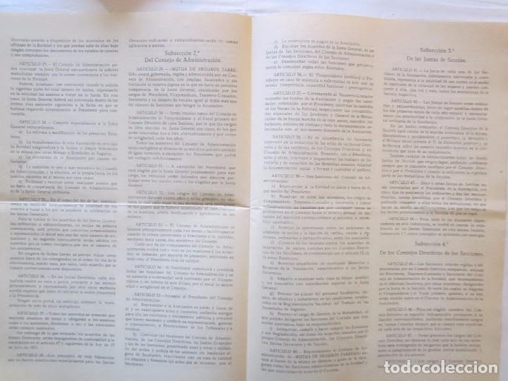 Documentos antiguos: ESTATUTOS DE LA COMPA&Ntilde;IA DE SEGUROS DE TARREGA - Foto 2