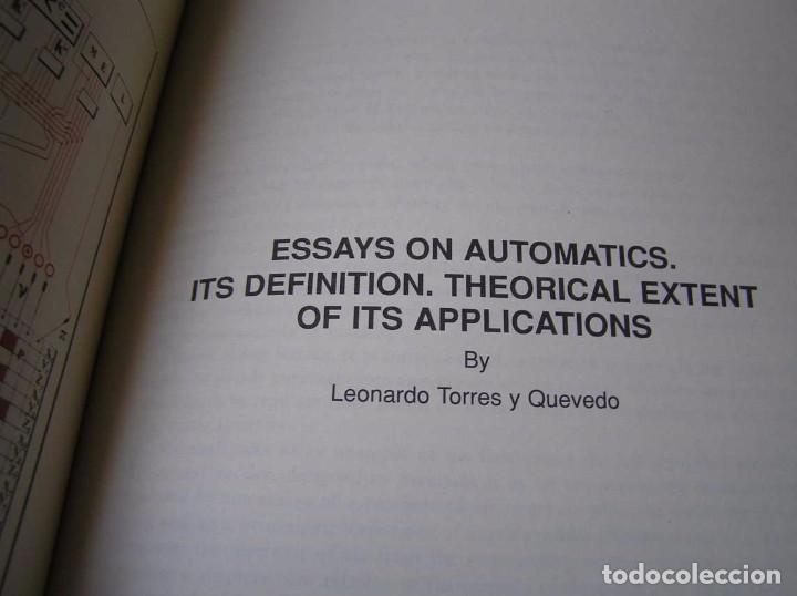 Documentos antiguos: L. TORRES QUEVEDO ENSAYOS SOBRE AUTOM&Aacute;TICA. EL ARITM&Oacute;METRO ELECTROMEC&Aacute;NICO - INTEMAC 1996 - Foto 57