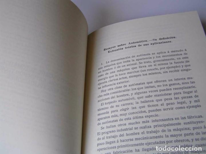 Documentos antiguos: L. TORRES QUEVEDO ENSAYOS SOBRE AUTOM&Aacute;TICA. EL ARITM&Oacute;METRO ELECTROMEC&Aacute;NICO - INTEMAC 1996 - Foto 60