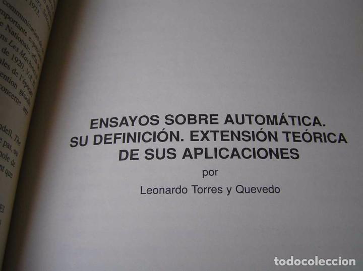 Documentos antiguos: L. TORRES QUEVEDO ENSAYOS SOBRE AUTOM&Aacute;TICA. EL ARITM&Oacute;METRO ELECTROMEC&Aacute;NICO - INTEMAC 1996 - Foto 61