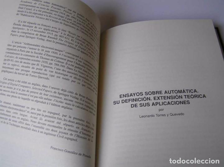 Documentos antiguos: L. TORRES QUEVEDO ENSAYOS SOBRE AUTOM&Aacute;TICA. EL ARITM&Oacute;METRO ELECTROMEC&Aacute;NICO - INTEMAC 1996 - Foto 62