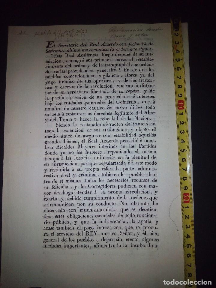 Documentos antiguos: Documento impreso de 1823-10-2 en Matar&oacute; - Foto 1