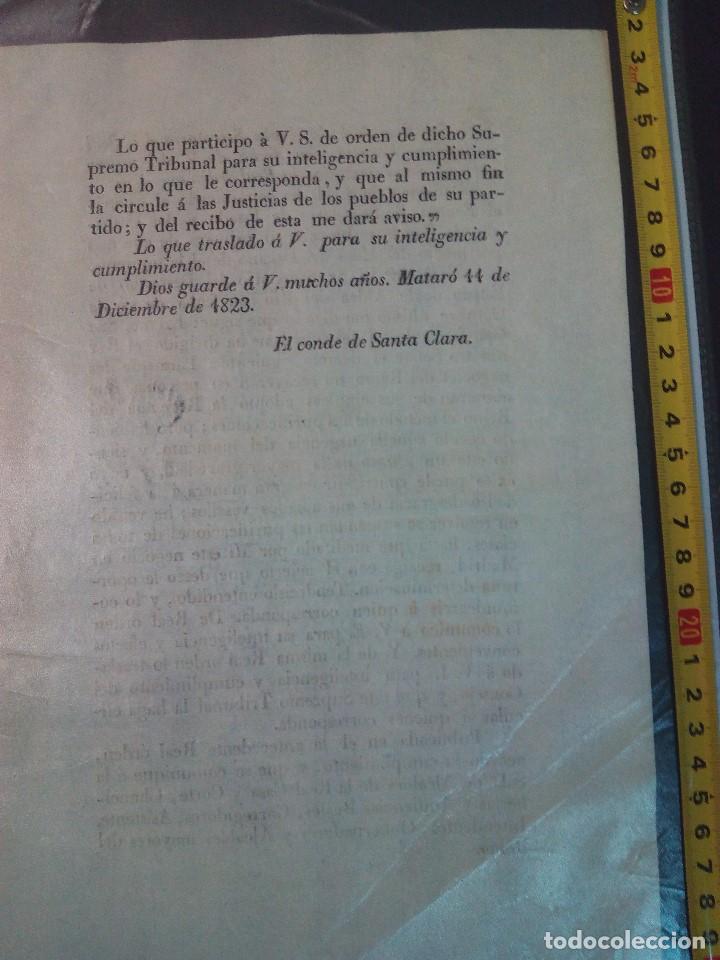 Documentos antiguos: Documento de 1823-12-11 de la ciudad de Matar&oacute; - Foto 2