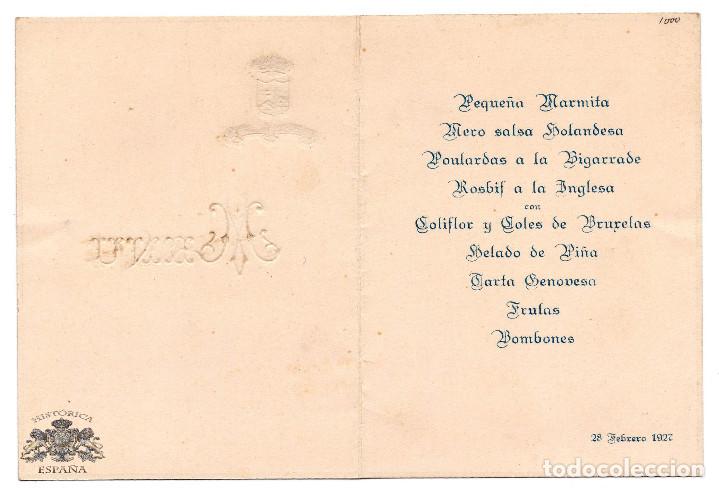 Documentos antiguos: MENU SOCIEDAD BILBAINA 1927 - Foto 1