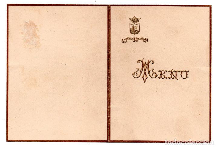 Documentos antiguos: MENU SOCIEDAD BILBAINA 1927 - Foto 2