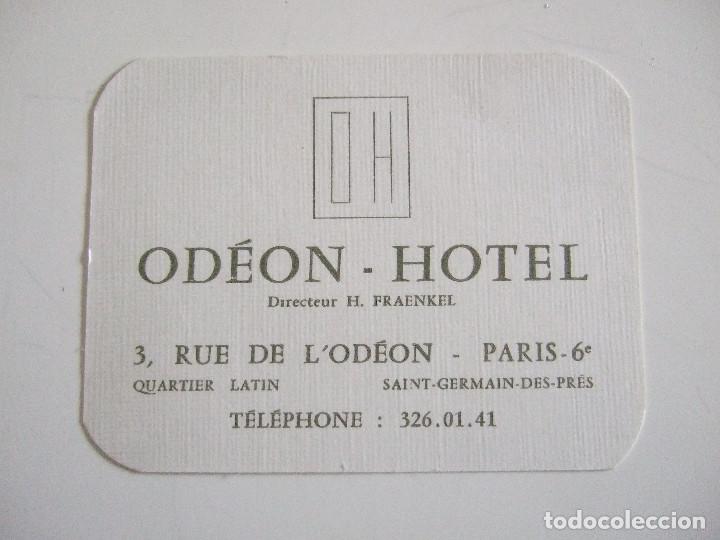 Documentos antiguos: TARJETA DE VISITA - DIRECTOR ODEON HOTEL - PARIS