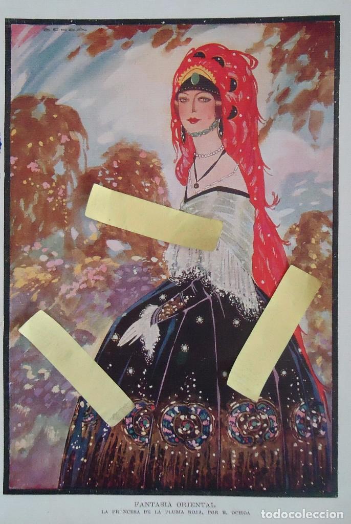 Documentos antiguos: portada vintage anuncio epoca mujer art deco belle epoque revista blanco negro princesa femenina