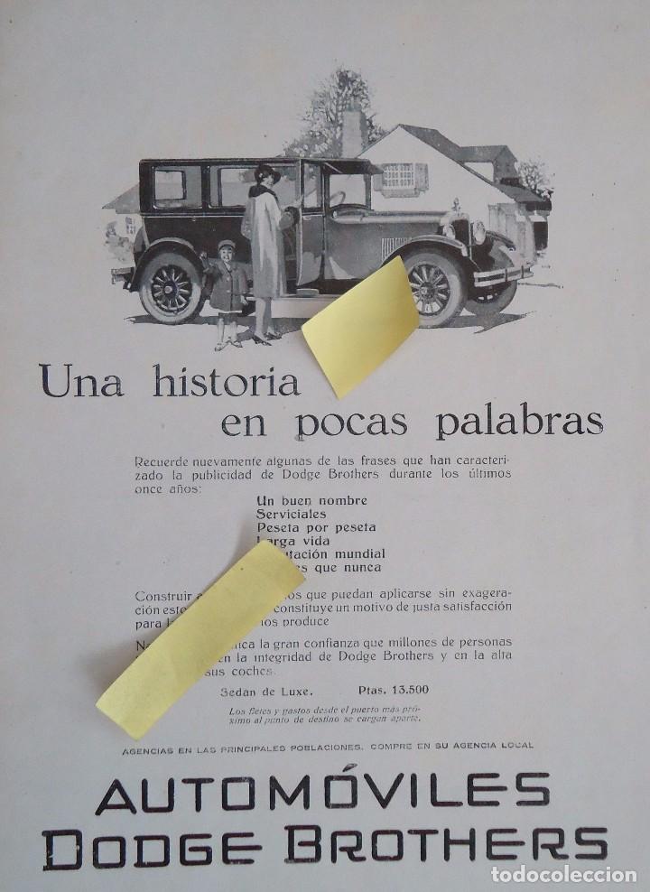 Documentos antiguos: publicidad vintage anuncio automovil dodge coche cladico vehiculo motor art deco belle epoque