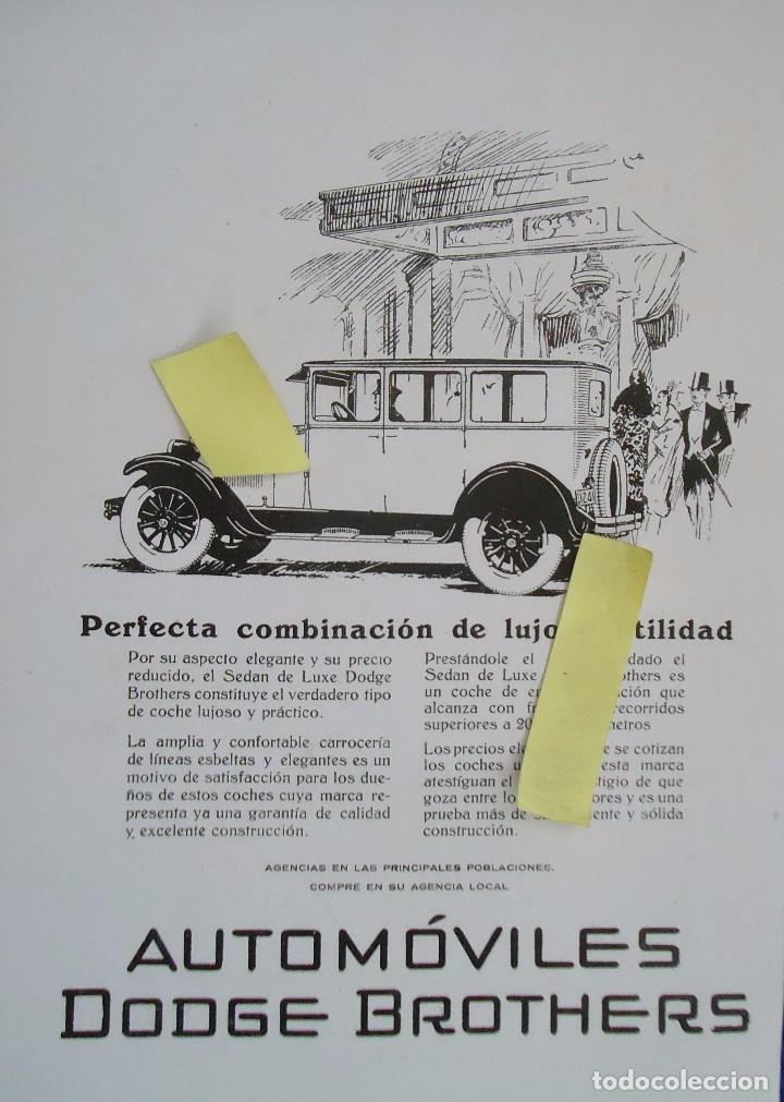 Documentos antiguos: publicidad vintage anuncio coche vehiculo automovil dodge sedan motor epoca art deco chofer