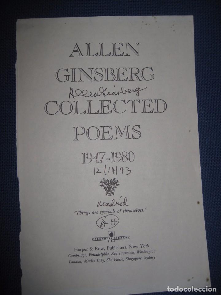 Documentos antiguos: ALLEN GINSBERG aut&oacute;grafo original Madrid - Foto 1