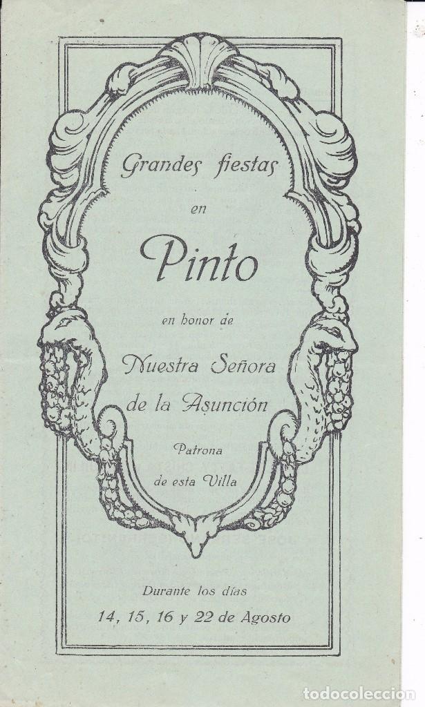 Documentos antiguos: Fiestas Pinto Madrid a&ntilde;os 30