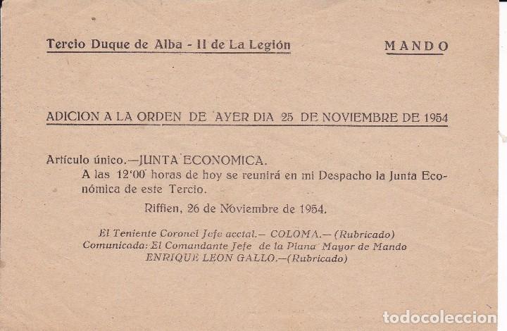 Documentos antiguos: Tercio duque de Alba Riffien 1954 Marruecos