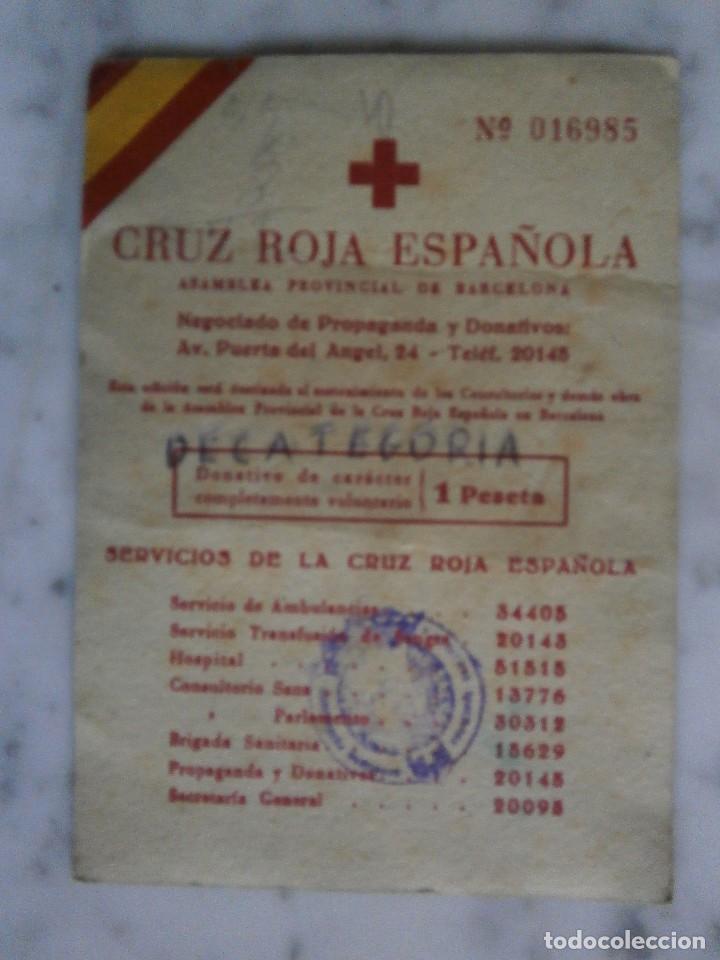 Documentos antigos: donativo a la cruz roja - con la foto del cristo del gran poder  - sevilla -