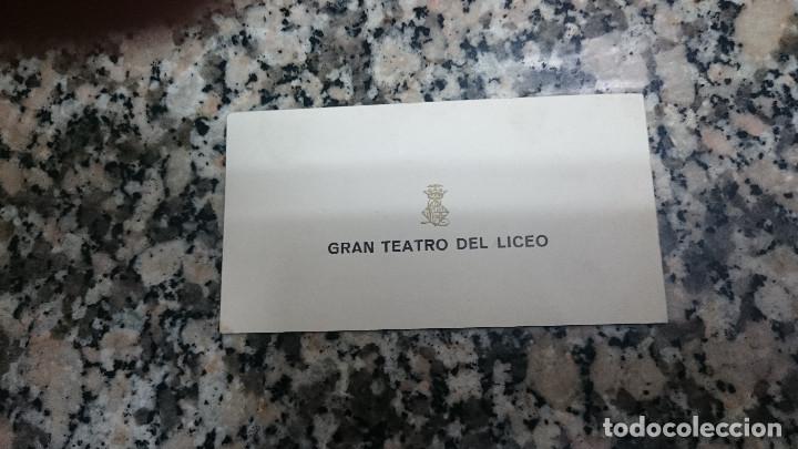 Documentos antiguos: ENTRADA AL TURNO A DE NOCHE GRAN TEATRO DEL LICEO TEMPORADA DE INVIERNO 1973 - 1974