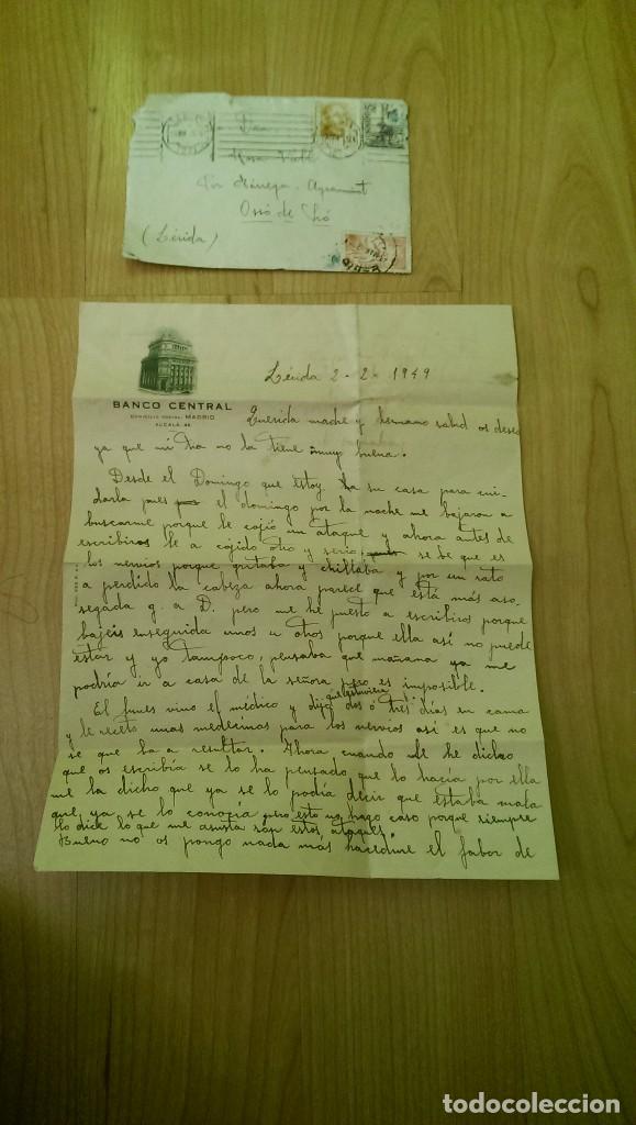 Documentos antiguos: ANTIGUA CARTA MANUSCRITA DEL A&Ntilde;O 1949 - Foto 1