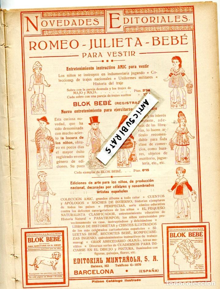 Documentos antiguos: 1919 PUBLICIDAD DE JUGUETE JUGUETES ROMEO Y JULIETA JUEGO SOBRE TRAJES UNIFORMES VESTIMENTA