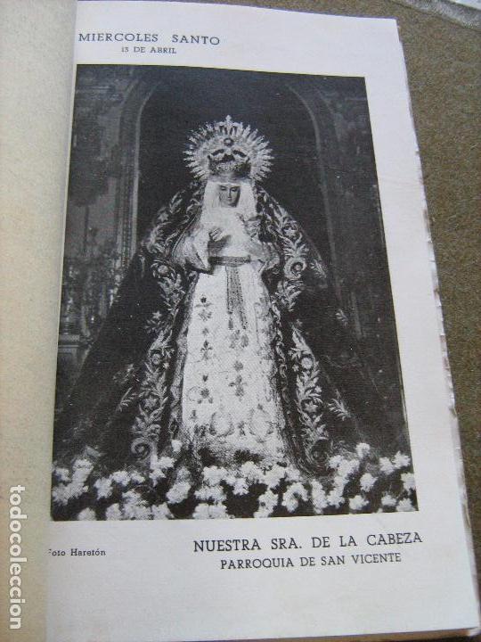 Documentos antiguos: PROGRAMA DE LA SEMANA SANTA DE SEVILLA DEL A&Ntilde;O 1963 - Foto 2