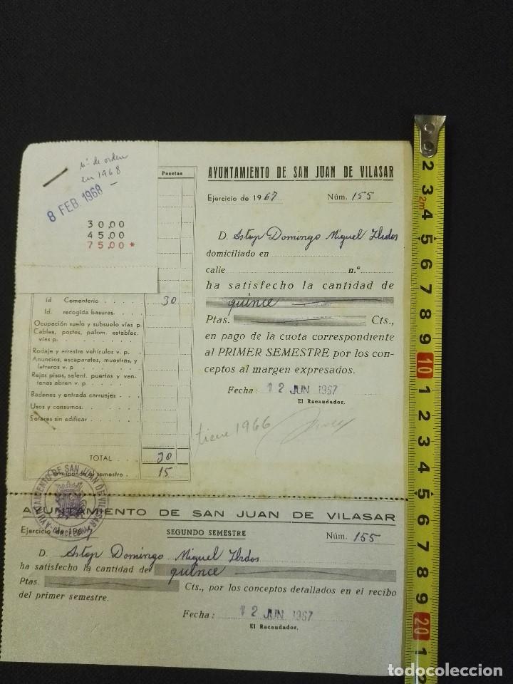 Documentos antiguos: Documento factura del cementerio de Vilassar de mar de 1967 - Foto 1