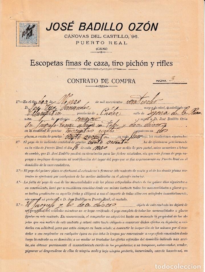 Documents Anciens: 1928 PUERTO REAL (CADIZ).DOCUMENTO VENTA DE FONOGRAFO Y 12 DISCOS. JOSE BADILLO OZON