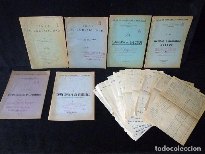 Documentos antiguos: LOTE DE LIBROS Y EJERCICIOS ACADEMIA COMERCIAL -HISPALENSE- VALENCIA, 1948-53 - Foto 1