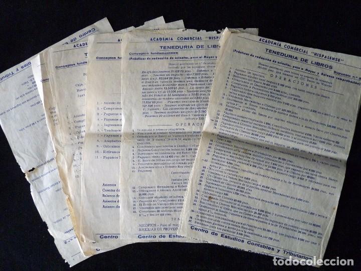 Documentos antiguos: LOTE DE LIBROS Y EJERCICIOS ACADEMIA COMERCIAL -HISPALENSE- VALENCIA, 1948-53 - Foto 8