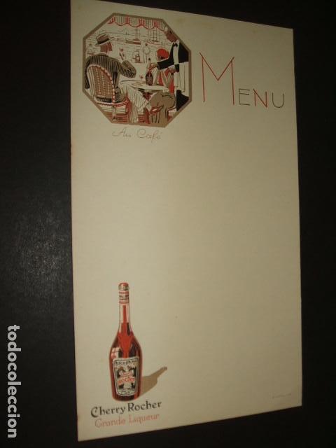 Documentos antiguos: MENU PUBLICIDAD LICOR ART DEC&Oacute; - Foto 1